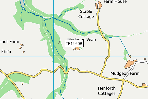 TR12 6DB map - OS VectorMap District (Ordnance Survey)