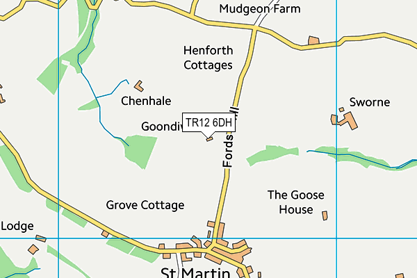 TR12 6DH map - OS VectorMap District (Ordnance Survey)