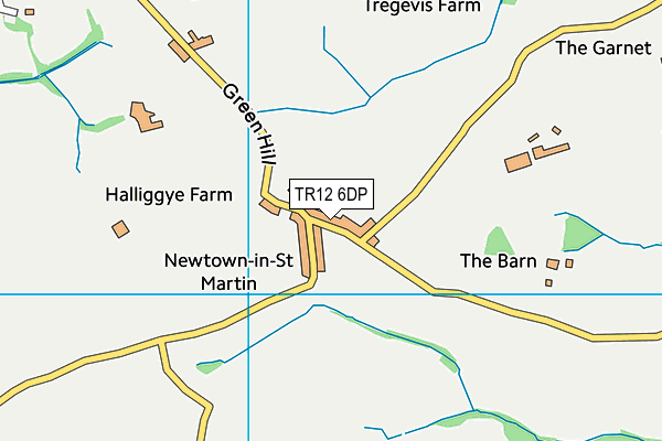 TR12 6DP map - OS VectorMap District (Ordnance Survey)