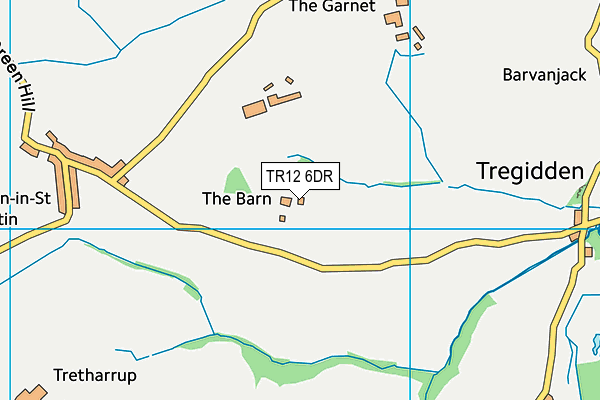 TR12 6DR map - OS VectorMap District (Ordnance Survey)