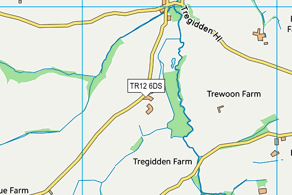TR12 6DS map - OS VectorMap District (Ordnance Survey)