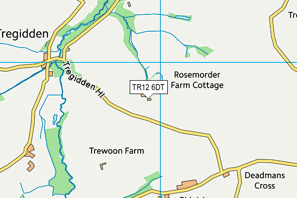 TR12 6DT map - OS VectorMap District (Ordnance Survey)