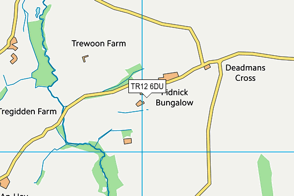 TR12 6DU map - OS VectorMap District (Ordnance Survey)