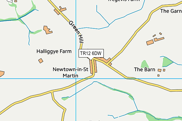 TR12 6DW map - OS VectorMap District (Ordnance Survey)