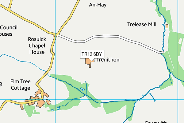 TR12 6DY map - OS VectorMap District (Ordnance Survey)