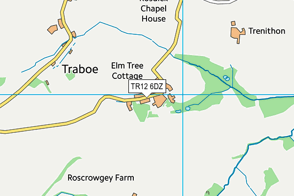 TR12 6DZ map - OS VectorMap District (Ordnance Survey)