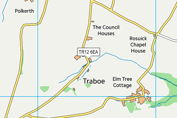 TR12 6EA map - OS VectorMap District (Ordnance Survey)