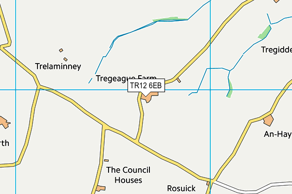 TR12 6EB map - OS VectorMap District (Ordnance Survey)