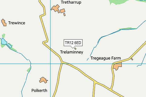 TR12 6ED map - OS VectorMap District (Ordnance Survey)