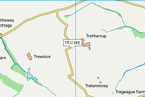 TR12 6EE map - OS VectorMap District (Ordnance Survey)