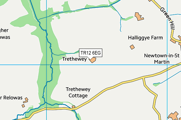 TR12 6EG map - OS VectorMap District (Ordnance Survey)