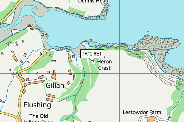 TR12 6ET map - OS VectorMap District (Ordnance Survey)