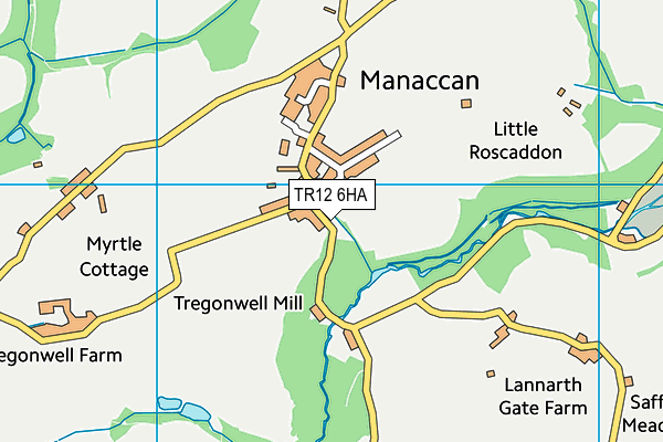 TR12 6HA map - OS VectorMap District (Ordnance Survey)