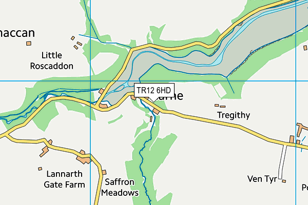 TR12 6HD map - OS VectorMap District (Ordnance Survey)