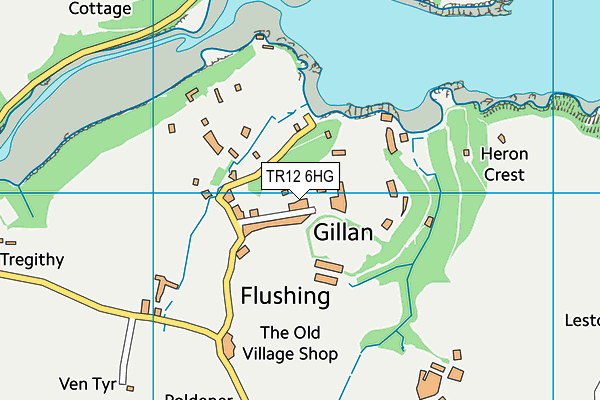 TR12 6HG map - OS VectorMap District (Ordnance Survey)