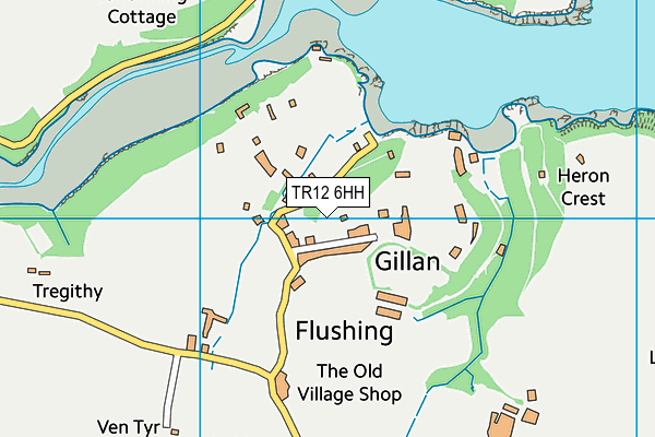 TR12 6HH map - OS VectorMap District (Ordnance Survey)