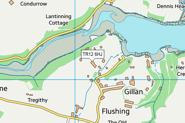 TR12 6HJ map - OS VectorMap District (Ordnance Survey)