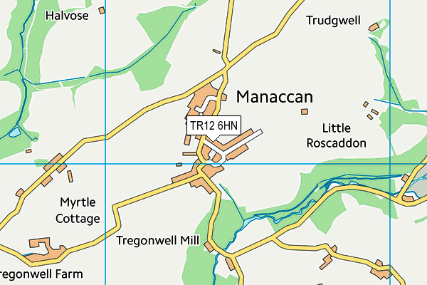 TR12 6HN map - OS VectorMap District (Ordnance Survey)