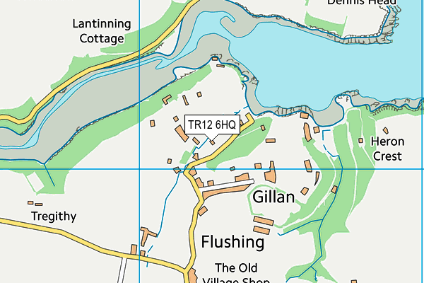 TR12 6HQ map - OS VectorMap District (Ordnance Survey)