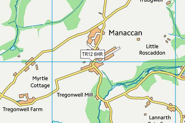 TR12 6HR map - OS VectorMap District (Ordnance Survey)