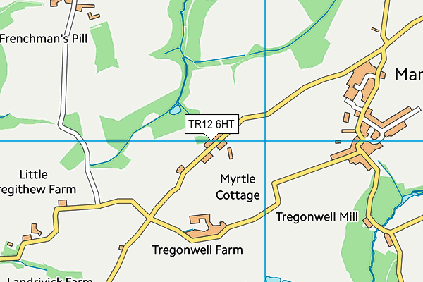 TR12 6HT map - OS VectorMap District (Ordnance Survey)