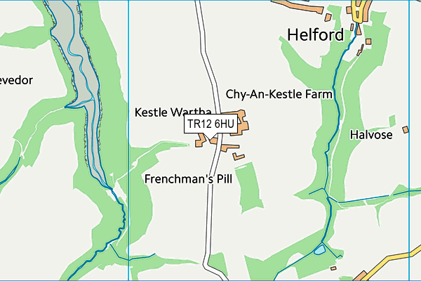 TR12 6HU map - OS VectorMap District (Ordnance Survey)