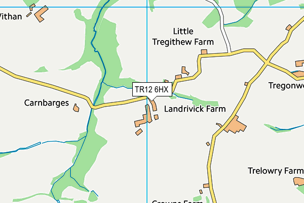 TR12 6HX map - OS VectorMap District (Ordnance Survey)