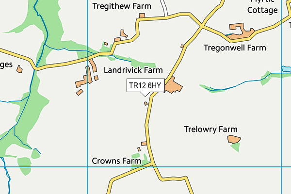 TR12 6HY map - OS VectorMap District (Ordnance Survey)