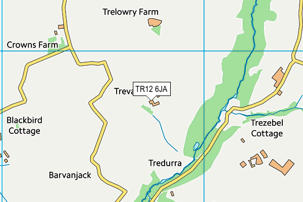 TR12 6JA map - OS VectorMap District (Ordnance Survey)