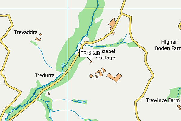 TR12 6JB map - OS VectorMap District (Ordnance Survey)