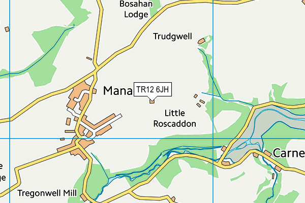 TR12 6JH map - OS VectorMap District (Ordnance Survey)