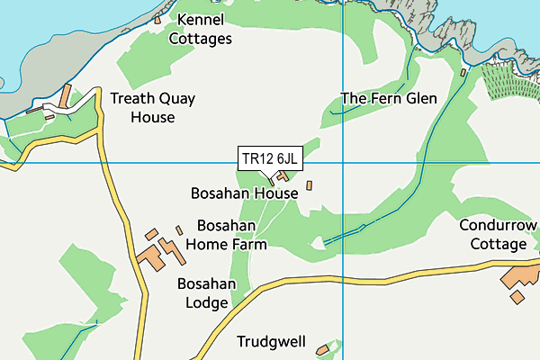 TR12 6JL map - OS VectorMap District (Ordnance Survey)