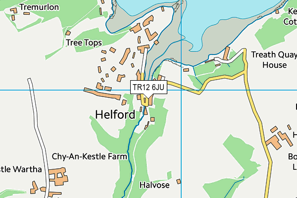 TR12 6JU map - OS VectorMap District (Ordnance Survey)