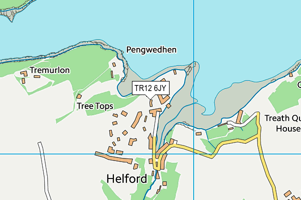 TR12 6JY map - OS VectorMap District (Ordnance Survey)