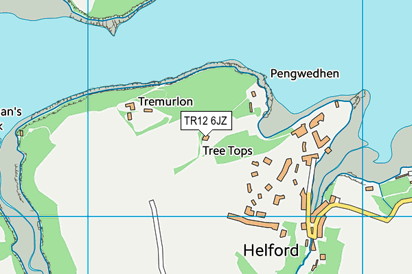 TR12 6JZ map - OS VectorMap District (Ordnance Survey)