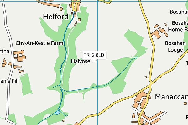 TR12 6LD map - OS VectorMap District (Ordnance Survey)