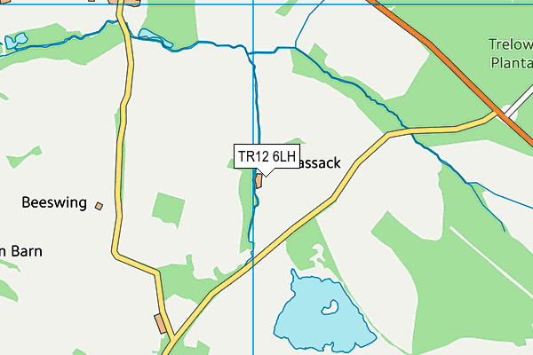 TR12 6LH map - OS VectorMap District (Ordnance Survey)