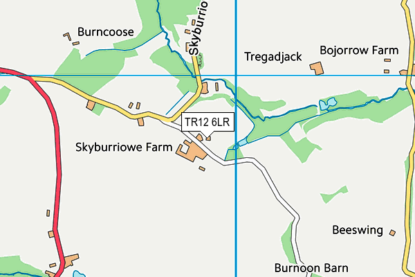 TR12 6LR map - OS VectorMap District (Ordnance Survey)