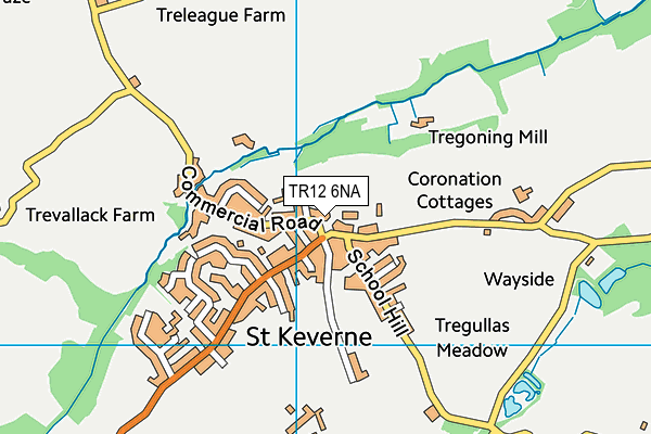 TR12 6NA map - OS VectorMap District (Ordnance Survey)