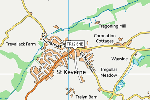 TR12 6NB map - OS VectorMap District (Ordnance Survey)