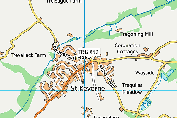 TR12 6ND map - OS VectorMap District (Ordnance Survey)