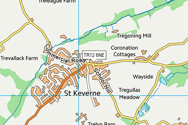 TR12 6NE map - OS VectorMap District (Ordnance Survey)