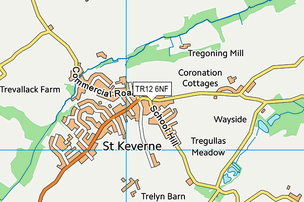 TR12 6NF map - OS VectorMap District (Ordnance Survey)