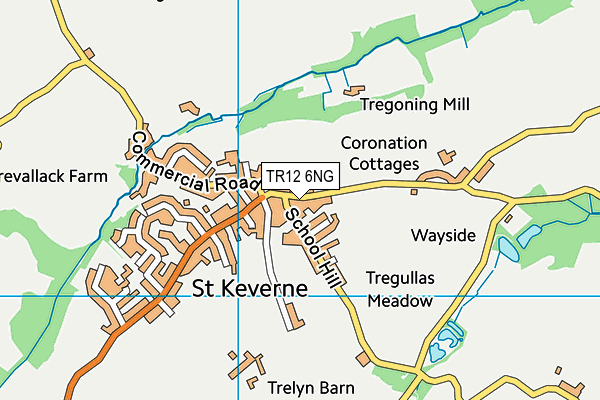 TR12 6NG map - OS VectorMap District (Ordnance Survey)