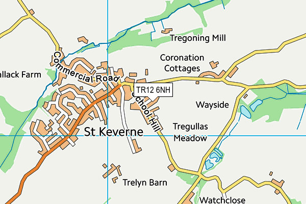 TR12 6NH map - OS VectorMap District (Ordnance Survey)