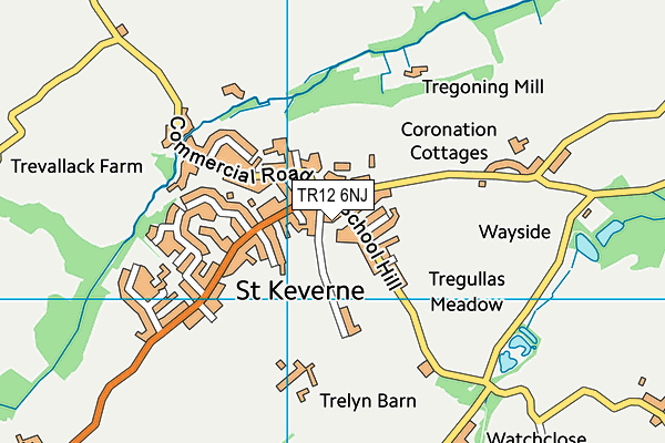 TR12 6NJ map - OS VectorMap District (Ordnance Survey)