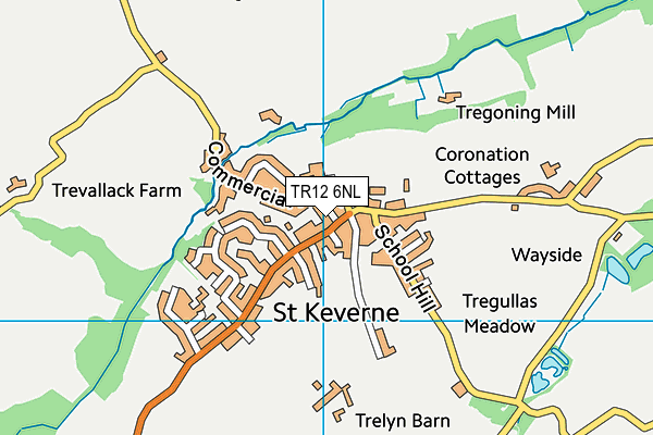 TR12 6NL map - OS VectorMap District (Ordnance Survey)