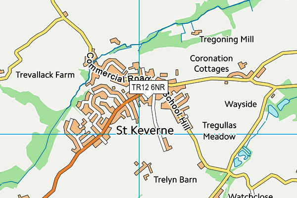 TR12 6NR map - OS VectorMap District (Ordnance Survey)