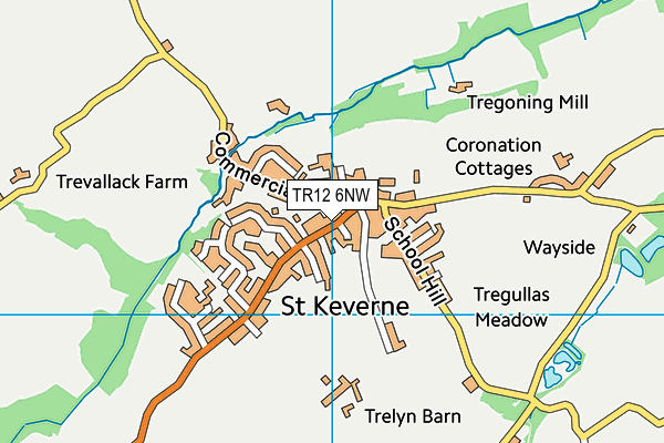 TR12 6NW map - OS VectorMap District (Ordnance Survey)
