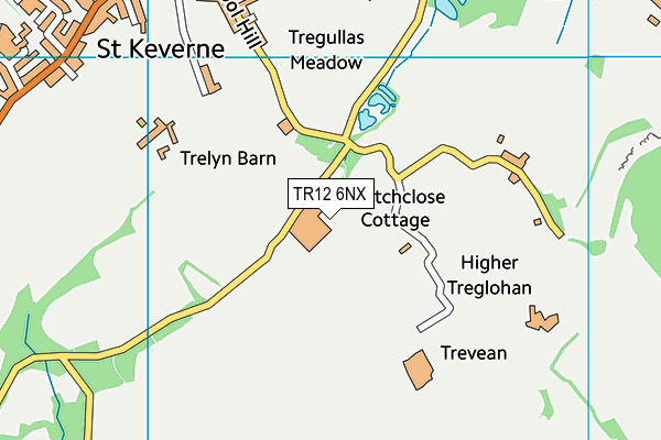 TR12 6NX map - OS VectorMap District (Ordnance Survey)